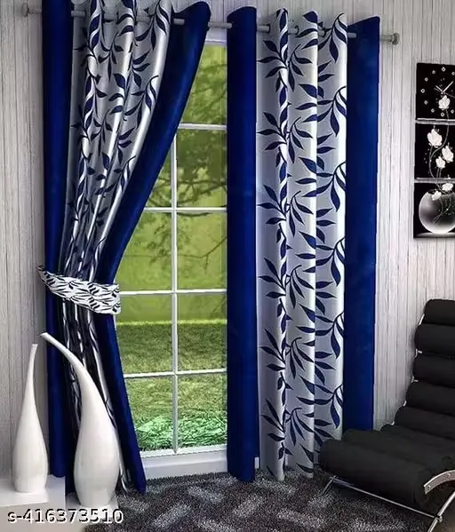Designer Door Window Printed Curtains 2 pc set